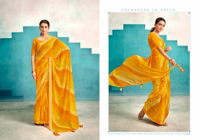 MADHU Designer Fancy Ethnic Wear Georgette Printed Saree Collection